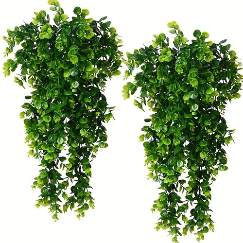 1pc Premium Oxidation Resistance Artificial Flower, Artificial Eucalyptus Rattan Fake Hanging Plant Faux Greenary Vine Outdoor UV Resistant Plastic Plants For Wall, Wedding Party Decor