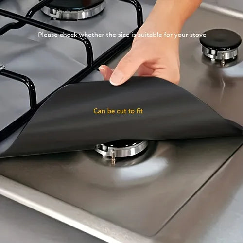 4pcs Stove Protector Cover Liner Gas Stove Protector Gas Stove Stovetop Burner Protector Kitchen Accessories Mat Cooker Cover