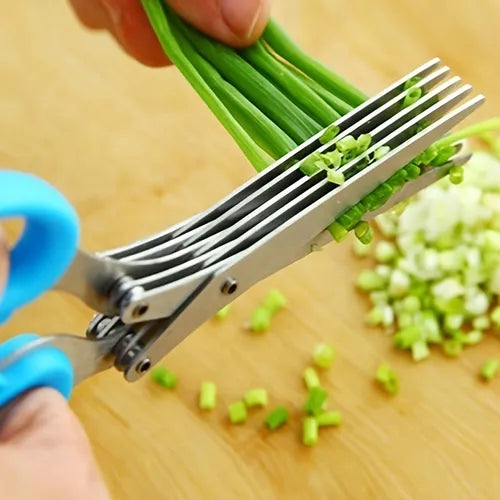 1pc Stainless Steel Onion Scissors, 3-layer/5-layer Onion Scissors, Kitchen Multifunctional Sharp Kitchen Scissors, Chopped Food Scissors, Strong Multi-layer Scissors, Kitchen Tools