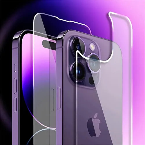 For Iphone 14 Pro Max Front Back Screen Protector HD Clarity Anti-Fingerprint Scratch HapticTouch Tempered Glass Hydrogel Film