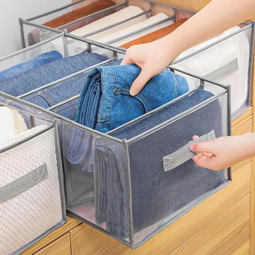 1pc/3pcs Clothes Storage Organizer, Cabinets Drawers Separator For Bedroom, Drawers Storage Box, Wardrobe Organizer For Socks Underwear, Home Storage & Organization