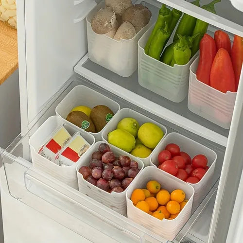 3Pcs Fridge Organizer, Food Storage Box, Refrigerator Side Door Fruit Organizer, Food Container, Home Kitchen Supplies