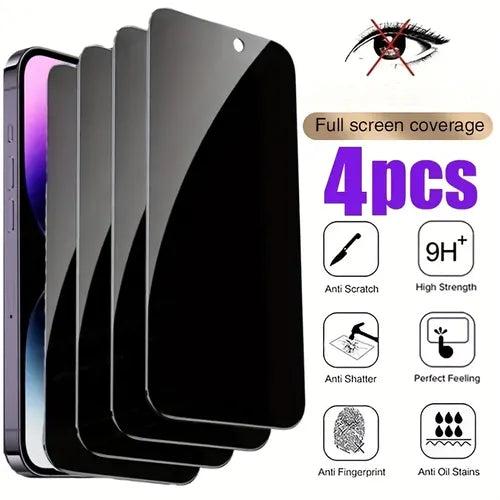 4PCS Privacy Tempered Glass For IPhone 14 13 12 11 Pro Max 12 13 Mini Privacy Protection Screen Protector For Iphone X XS Max XR 7 8 Plus