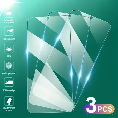 3pcs Tempered Glass Screen Protector For Samsung Galaxy A14 A24 A34 A54