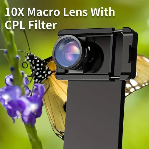 APEXEL Upgrated 4K HD 100mm Macro Lens With CPL Filter Universal Clamp Micro Lenses For IPhone/Samsung/All Smartphones