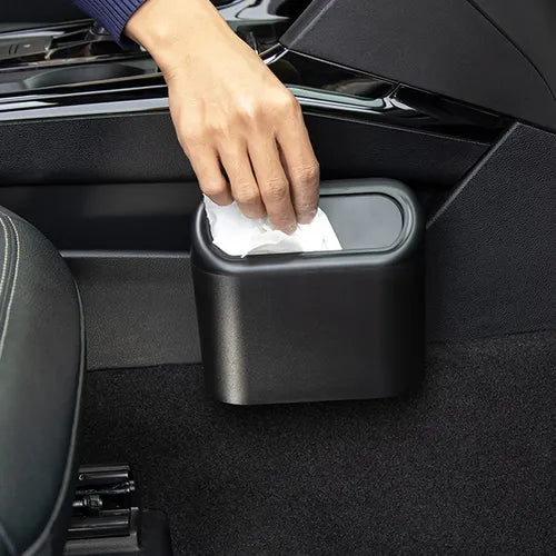 1pc Car Trash Can, Car Storage Box, Mini Trash Storage Box For Car, Car Garbage Can, Multipurpose Trash Bin For Car Office Kitchen Bedroom Home