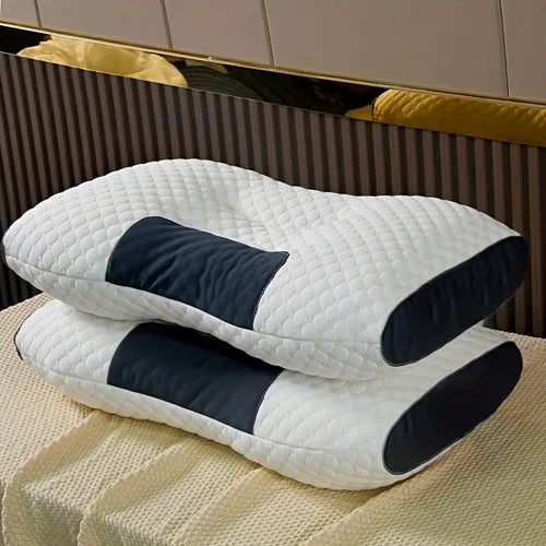 1pc Knitted  Pillow Cervical Spine Protection, Sleep Massage Pillow Core, Household Pillow Moisture Absorption Breathable Antibacterial Bedding Pillow For Living Room Bedroom Home Decor