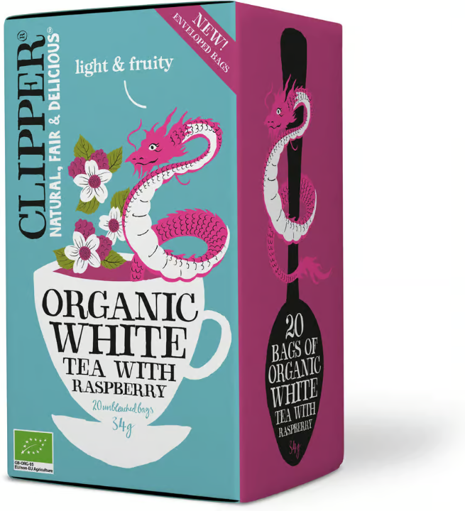 Clipper Organic White Tea Raspberry 20 pcs | Apohem