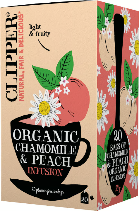 Clipper Chamomile & Peach Infusion 20 Tea Bags | Apohem