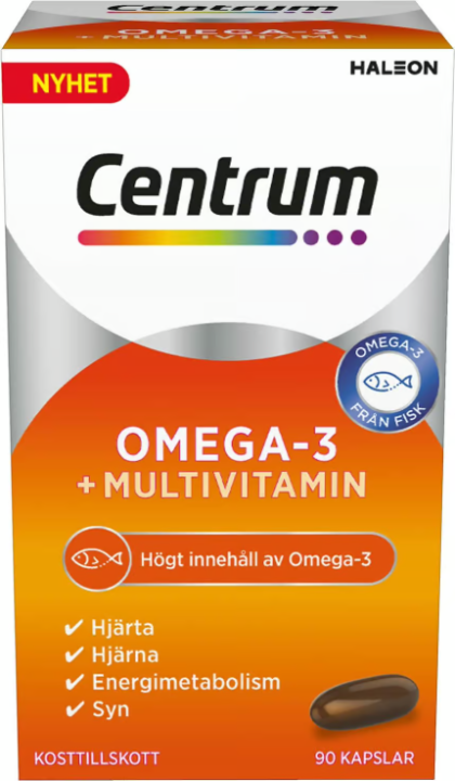 سنتروم أوميجا 3 + فيتامينات متعددة، 90 كبسولة
