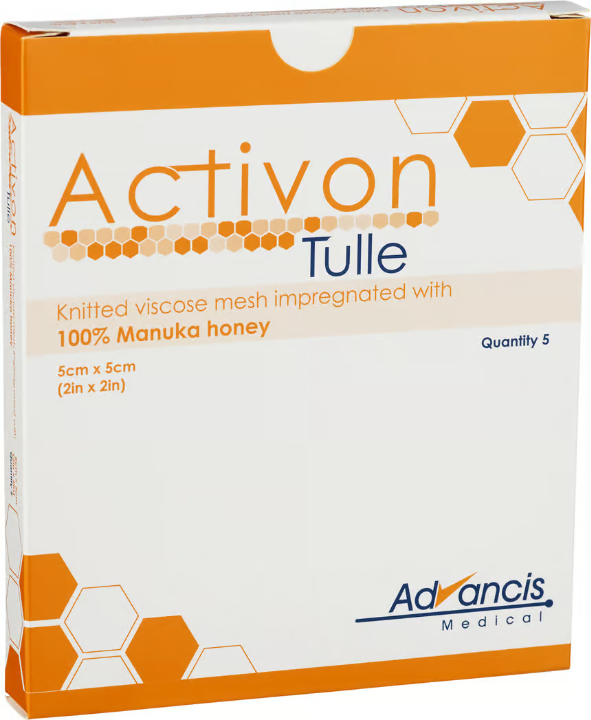 Activon 薄纱粘胶压缩布 5x5 厘米 5 件