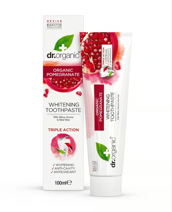 Dr Organic Toothpaste Pomegranate Fluoride 100 ml