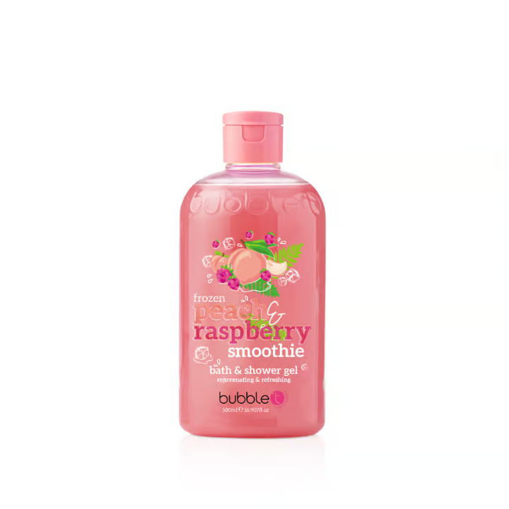 BubbleT Smoothie Peach & Raspberry Bath & Shower Gel 500