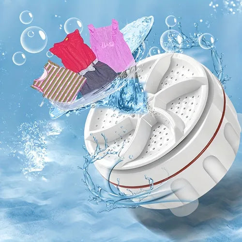 1pc Portable Mini Washing Machine Underwear And Clothing Folding Mini Washing Machine Small Dormitory Rotating Wave Vibration Portable Laundry Machine