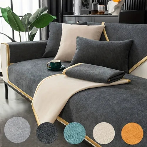 1pc Sofa Slipcover, Non-slip Sofa Cover, Four Seasons Universal Furniture Protector For Bedroom Office Living Room Home Decor