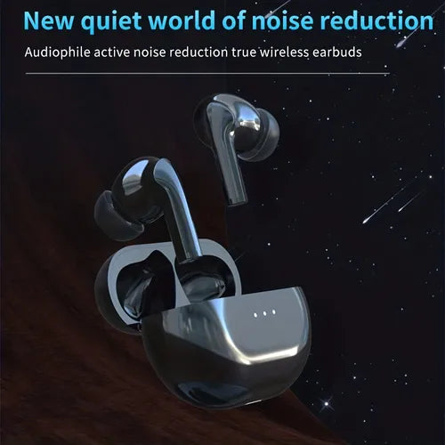 ANC Noise Cancelling Wireless Earbuds,In-Ear Detection Headphones With Charging Case, Waterproof Stereo Earphones, Dual Microphone Headset For IOS Android Gift For Birthday/Easter/Boy/Girlfriends