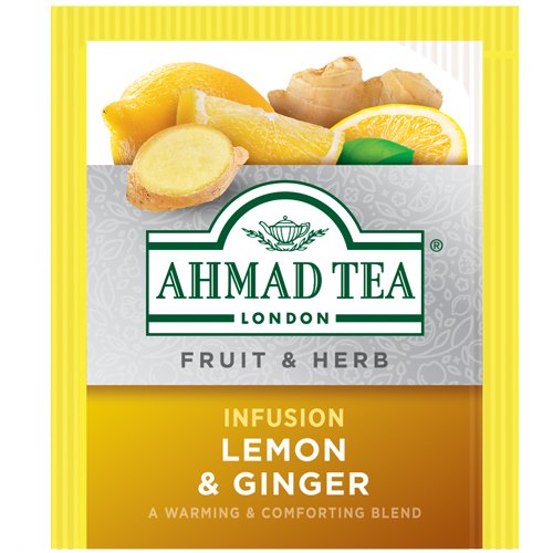 Ahmad Herbal Tea. Lemon & Ginger infusion 20 teabags