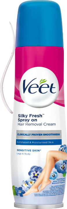 Veet Spray On Hair Removal Cream Sensitive Skin 150 ml