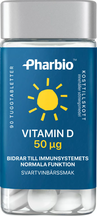 Pharbio Vitamin D 50μg 90 chewable tablets