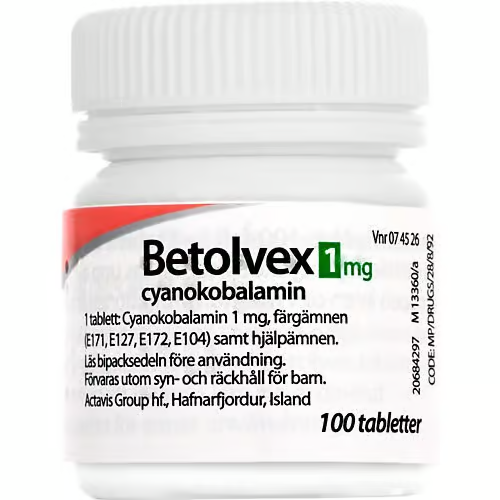 Betolvex，薄膜衣片 1 毫克，100 片