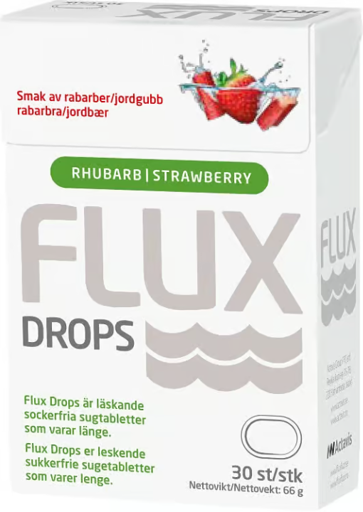 Flux Drops rhubarb/strawberry 30 pcs