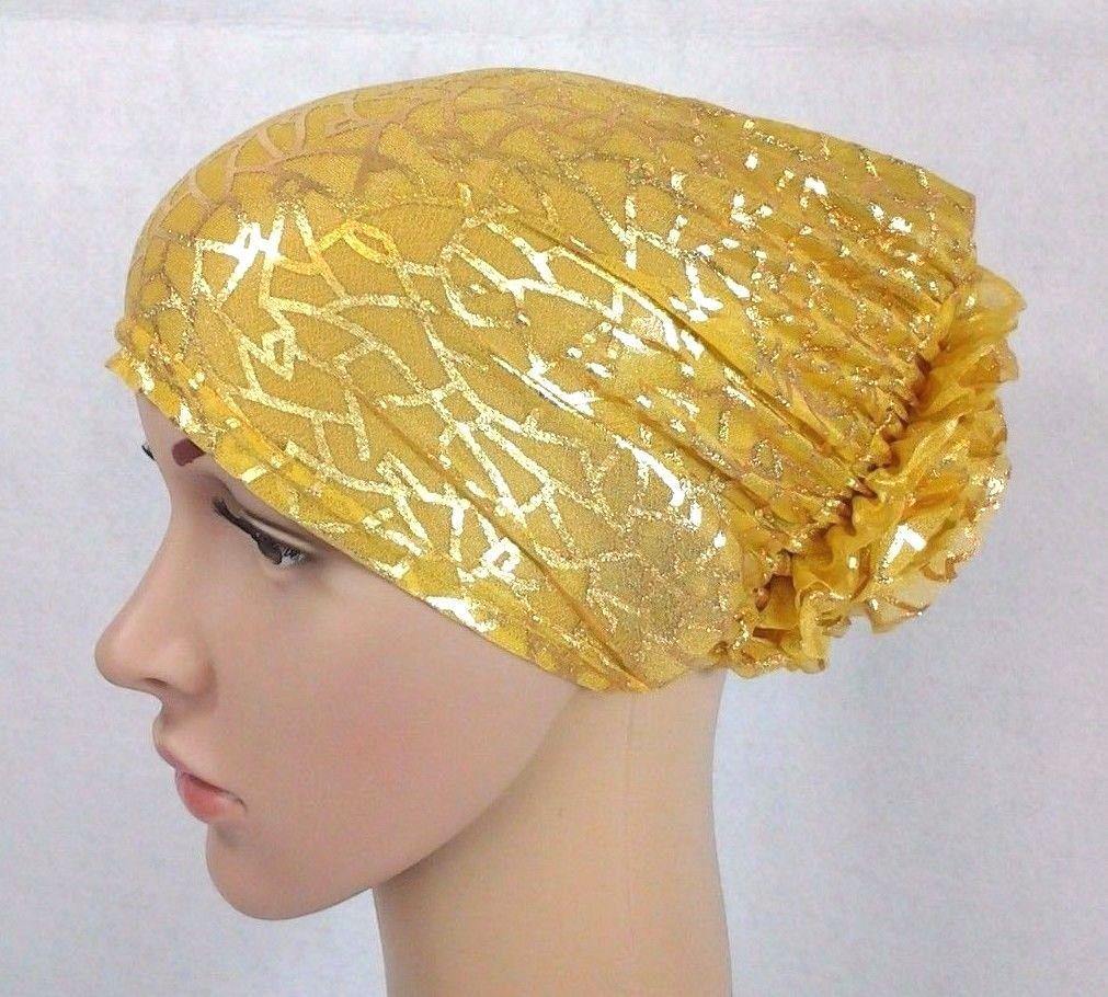 Gauze Gilt-Print UnderHijab Muslim Inner Hijab Caps Hair loss Underscarf - Arabian Shopping Zone