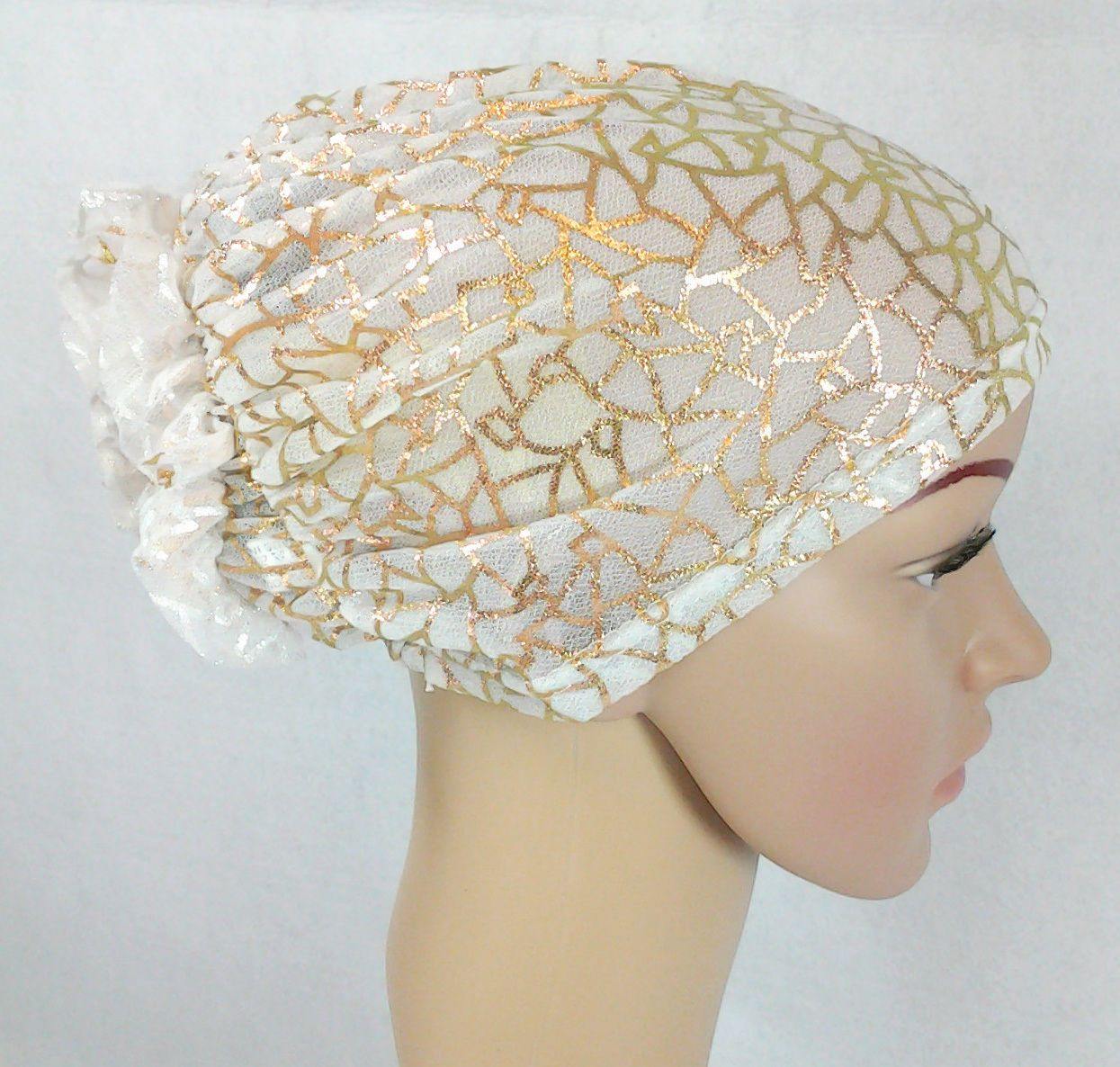 Gauze Gilt-Print UnderHijab Muslim Inner Hijab Caps Hair loss Underscarf - Arabian Shopping Zone