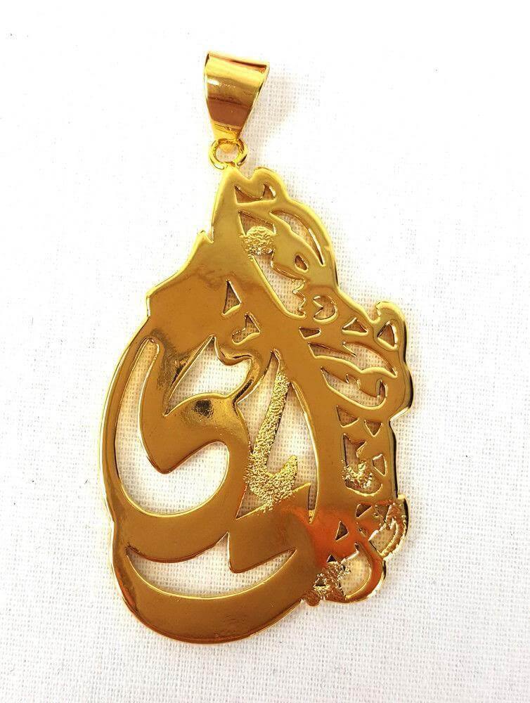 24k Gold Plated Muslim Pendant Copper Necklace - Islamic Shop