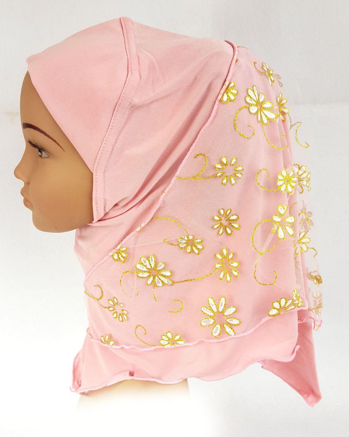 Crystal Hemp Toddler Children Kids Hijab Islamic Scarf Shawls -7270 - Arabian Shopping Zone