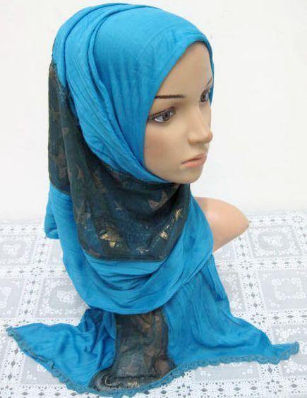 Wavy Women's Muslim Scarves Shawl Wrap Hijab - Arabian Shopping Zone