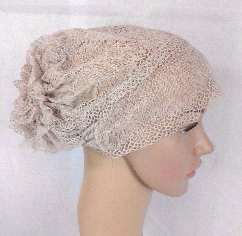 Full Lace Muslim Inner Hijab Caps Flower-Back Islamic Underscarf Hats - Arabian Shopping Zone