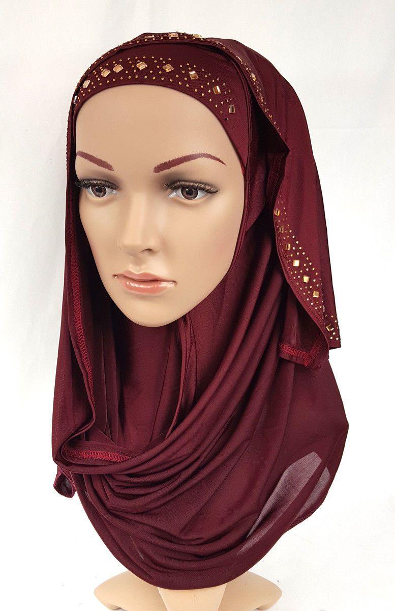 Slip On Instant Amira Style VISCOSE on-the-go Hijab Scarf ASZ0104 - Arabian Shopping Zone