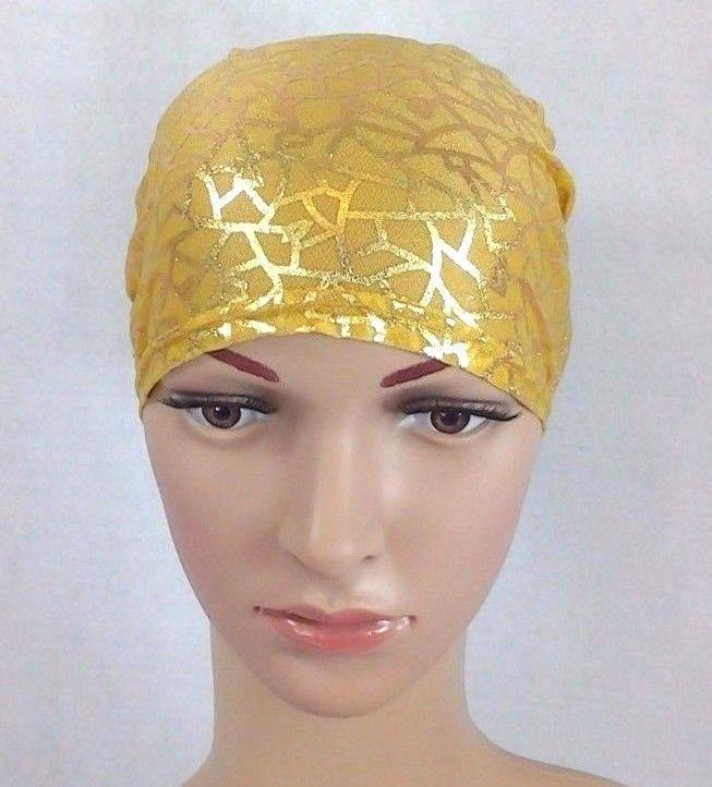 Gauze Gilt-Print UnderHijab Muslim Inner Hijab Caps Hair loss Underscarf - Arabian Shopping Zone