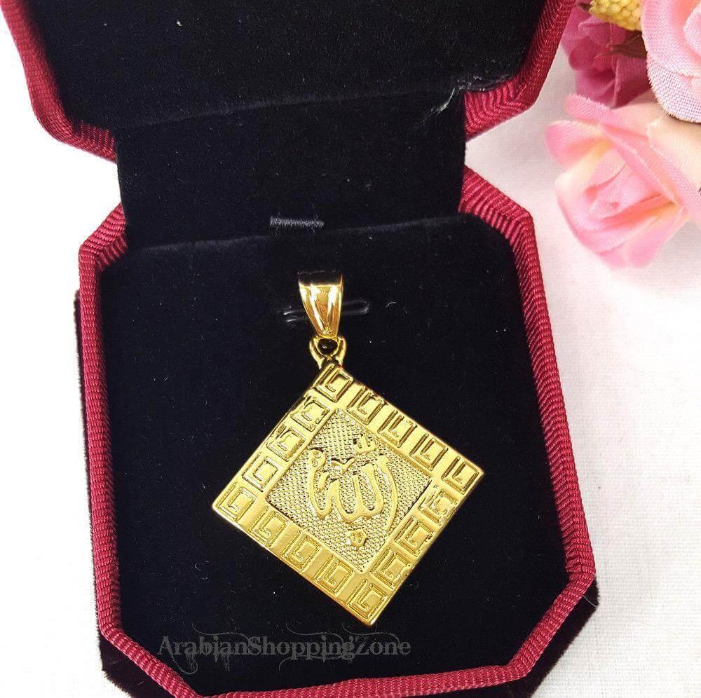 24k Gold Plated Muslim Pendant Copper Necklace - Islamic Shop