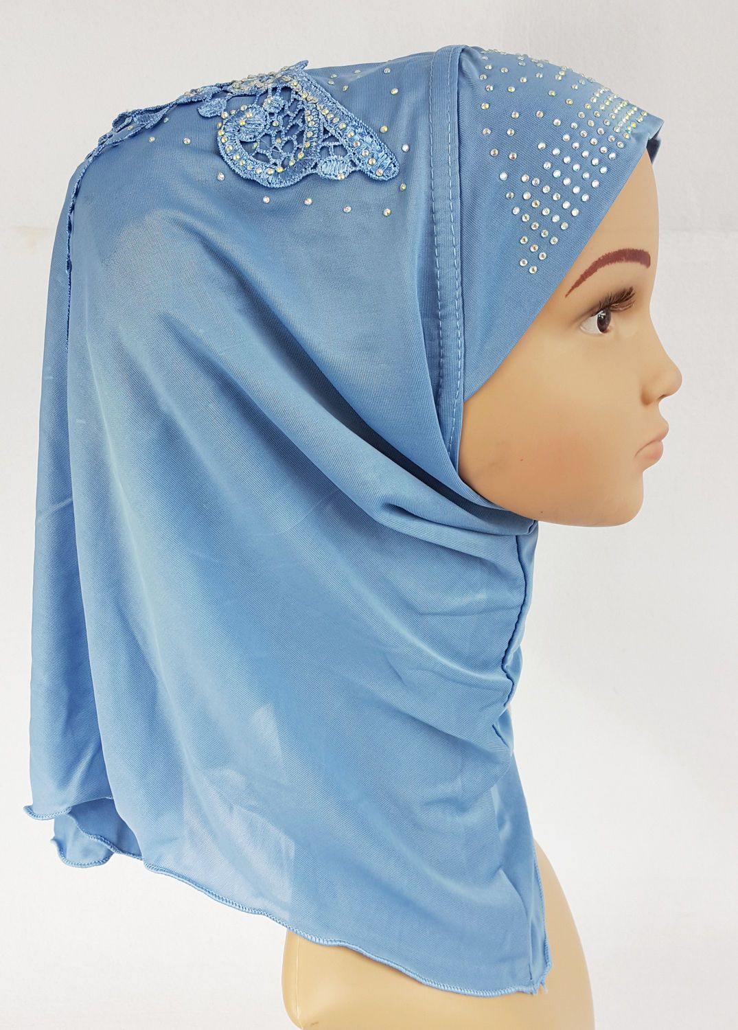 Ice Silk Toddler Kids Children Hijab Islamic Scarf Shawls -0913 - Arabian Shopping Zone