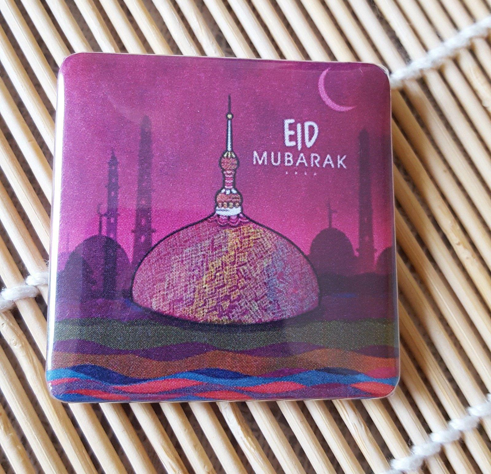 Muslim BADGE BUTTON PIN "Eid Mubarak" (Big Size 2.25inch/58mm) ISLAMIC GIFT - Arabian Shopping Zone