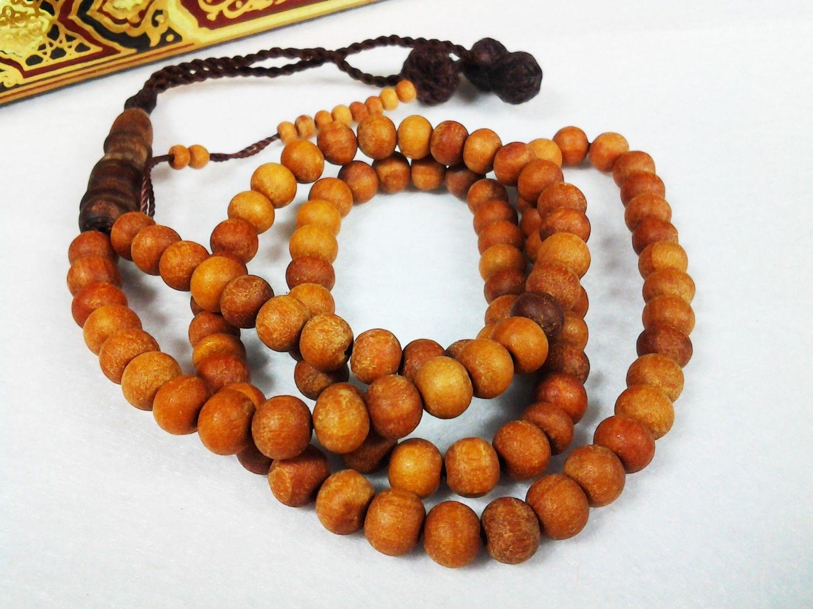 Natural Sandalwood Islam Muslim Prayer Beads 99 Masbaha 8mm Smell-so-good - Arabian Shopping Zone