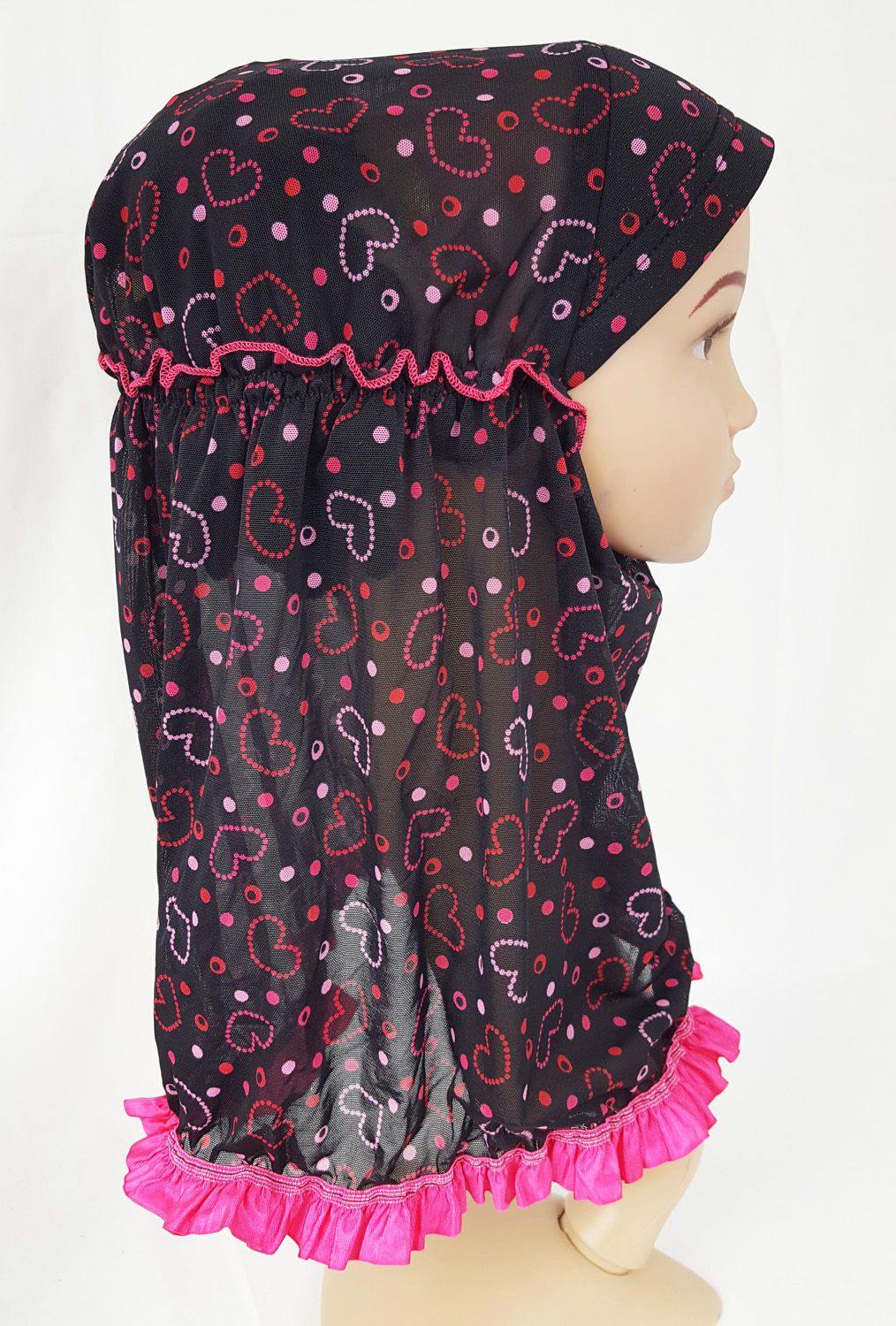 NEW Lace/NetYarn Toddler Kids Children Hijab Islamic Scarf Shawls 2-8T - Arabian Shopping Zone