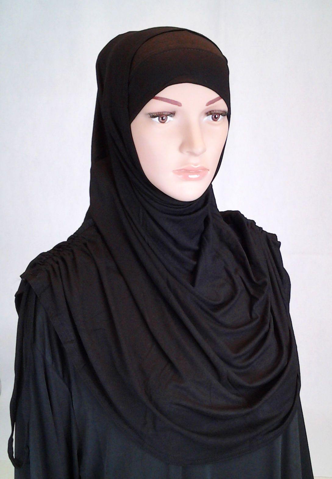 Modal Cotton 2 Piece Amira Hijab Islamic Scarf Shawls Muslim Head Wrap - Arabian Shopping Zone