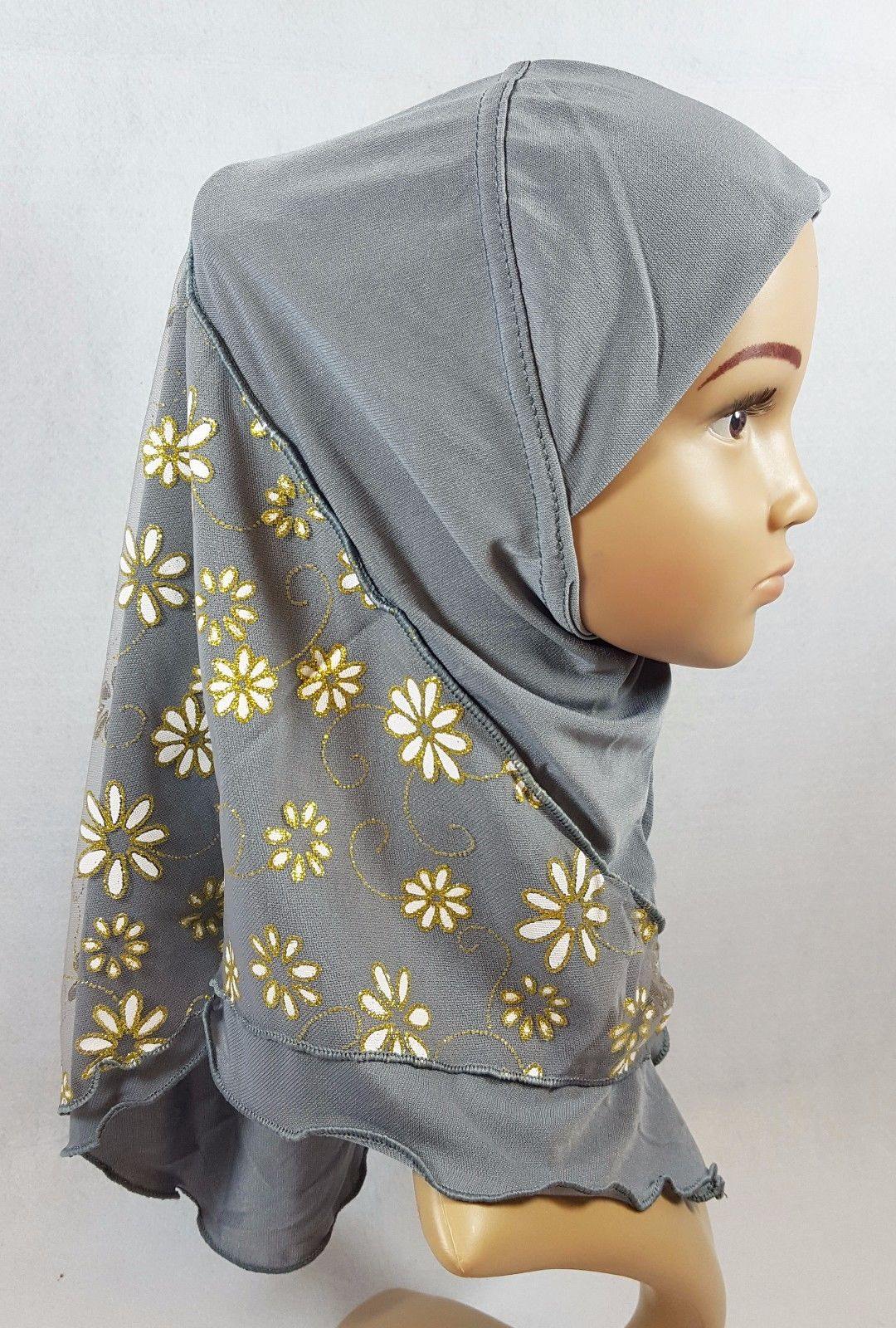 NEW Crystal Hemp Toddler Children Kids Hijab Islamic Scarf Shawls 2-8T - Arabian Shopping Zone