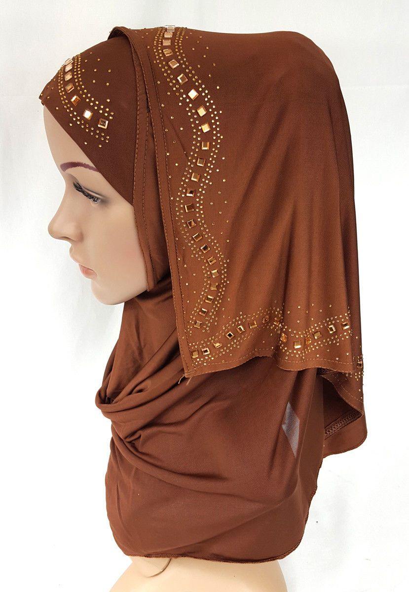 Slip On Instant Amira Style VISCOSE on-the-go Hijab Scarf ASZ0104 - Arabian Shopping Zone