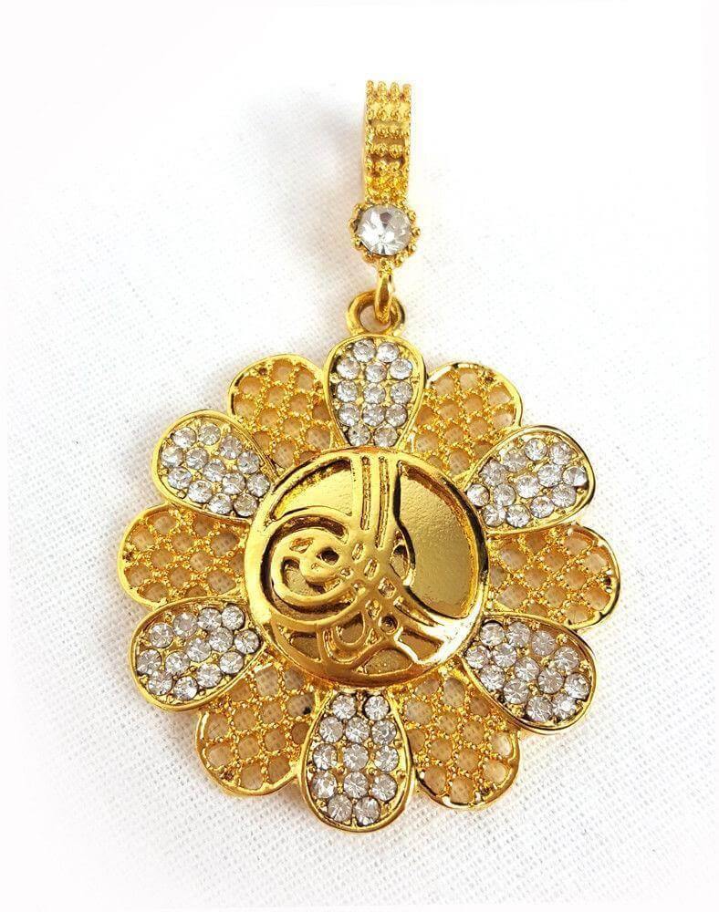 24k Gold Plated Muslim Pendant Copper Necklace - Islamic Shop