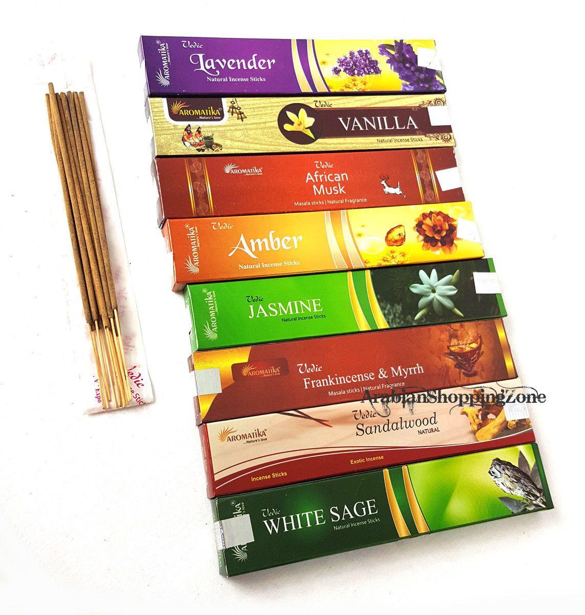 Vedic Aromatika Natural Incense Sticks 8" - 12 sticks  Encens - Arabian Shopping Zone