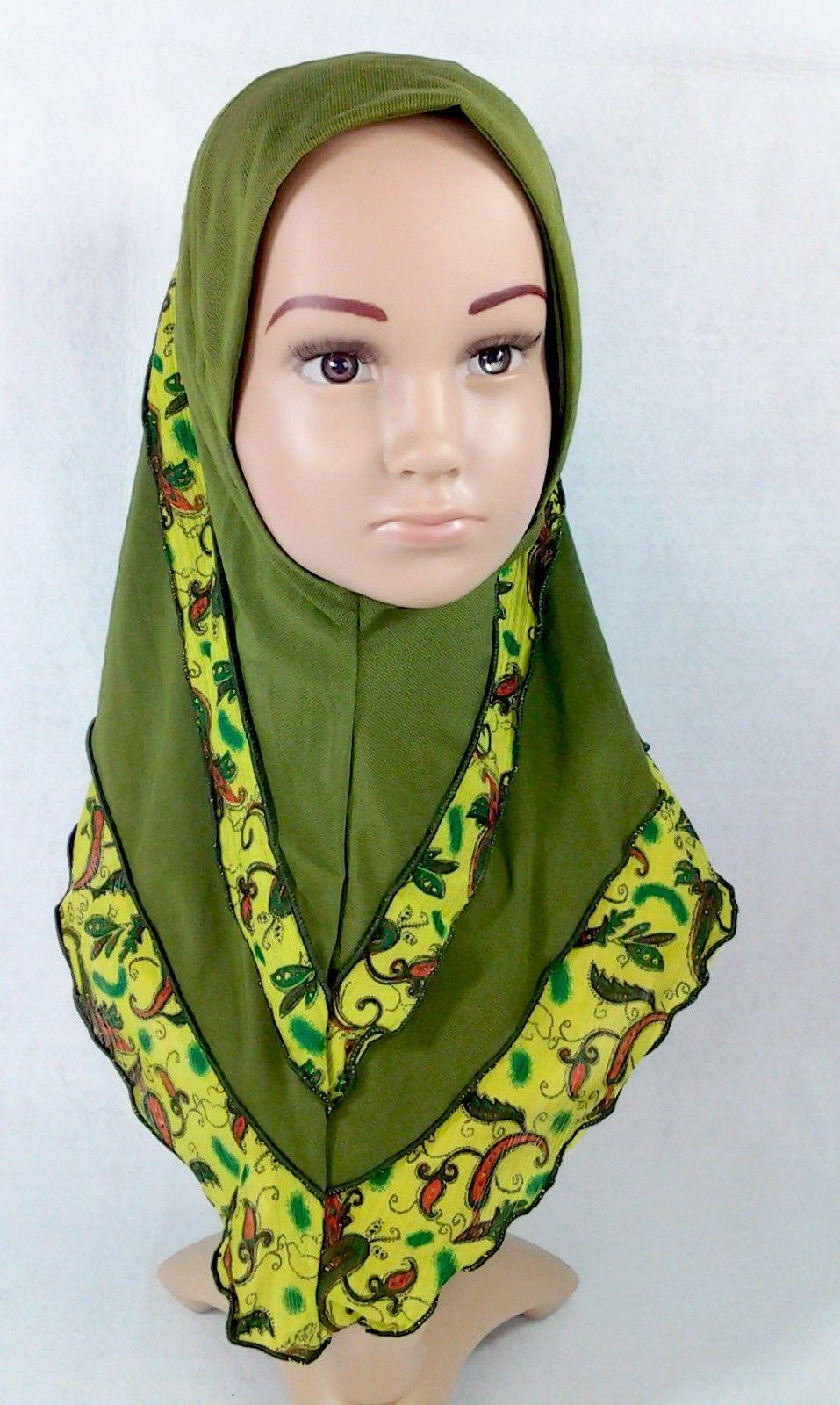 Crystal Hemp Kids Toddler Children Islamic Hijab Islamic Scarf Shawls -0102 - Arabian Shopping Zone