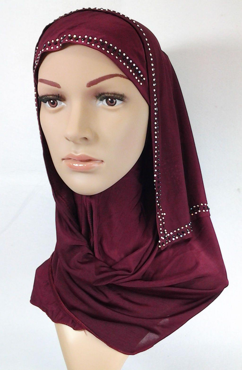 Slip On Instant Amira Style VISCOSE on-the-go Hijab Scarf ASZ0104 - Arabian Shopping Zone