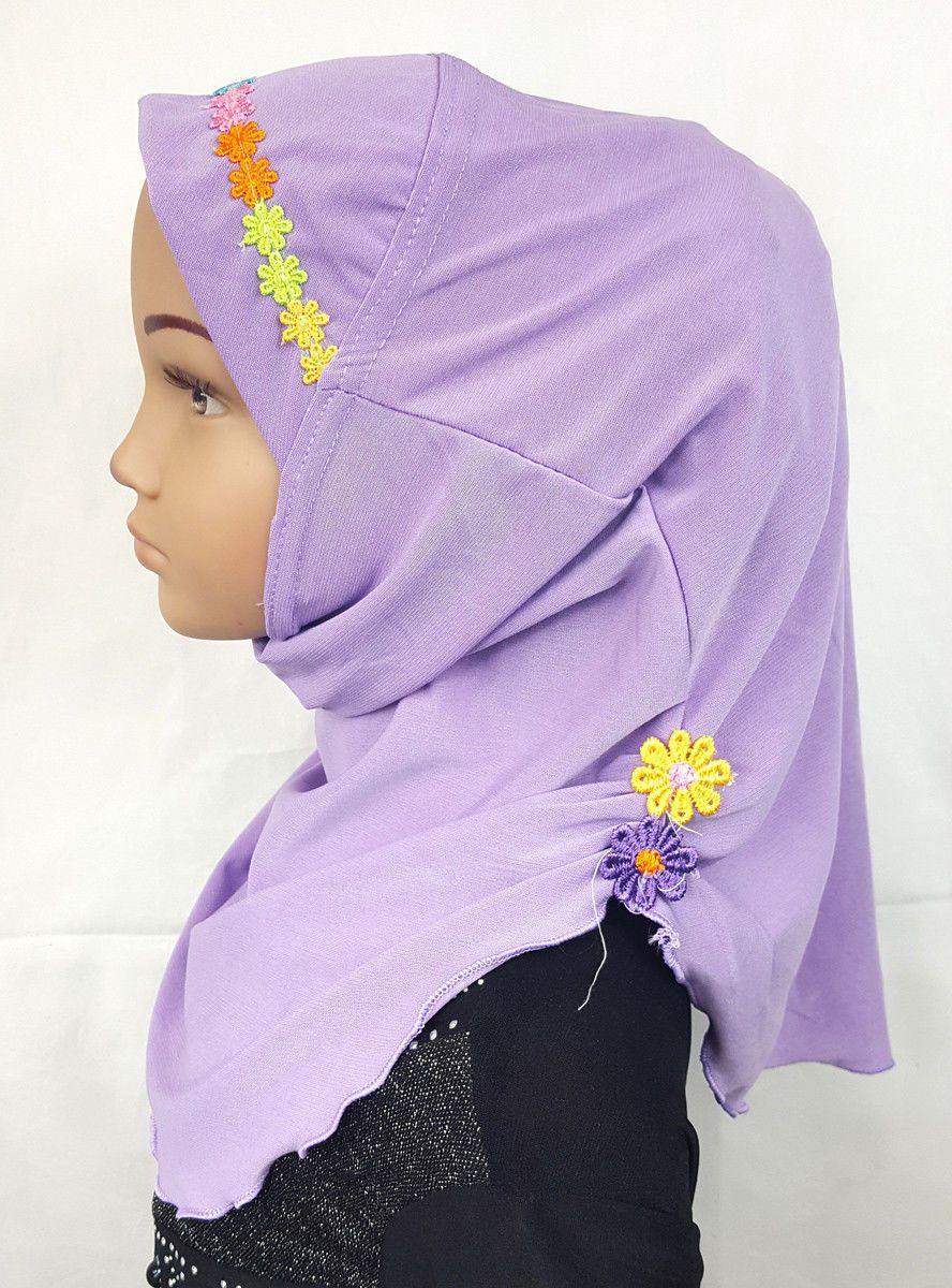 Crystal Hemp Toddler Kids Children Hijab Islamic Scarf Shawls -9397 - Arabian Shopping Zone