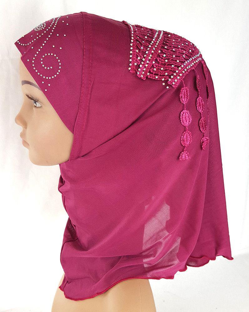 NEW Ice Silk Toddler Kids Children Hijab Islamic Scarf Shawls 2-8T - Arabian Shopping Zone