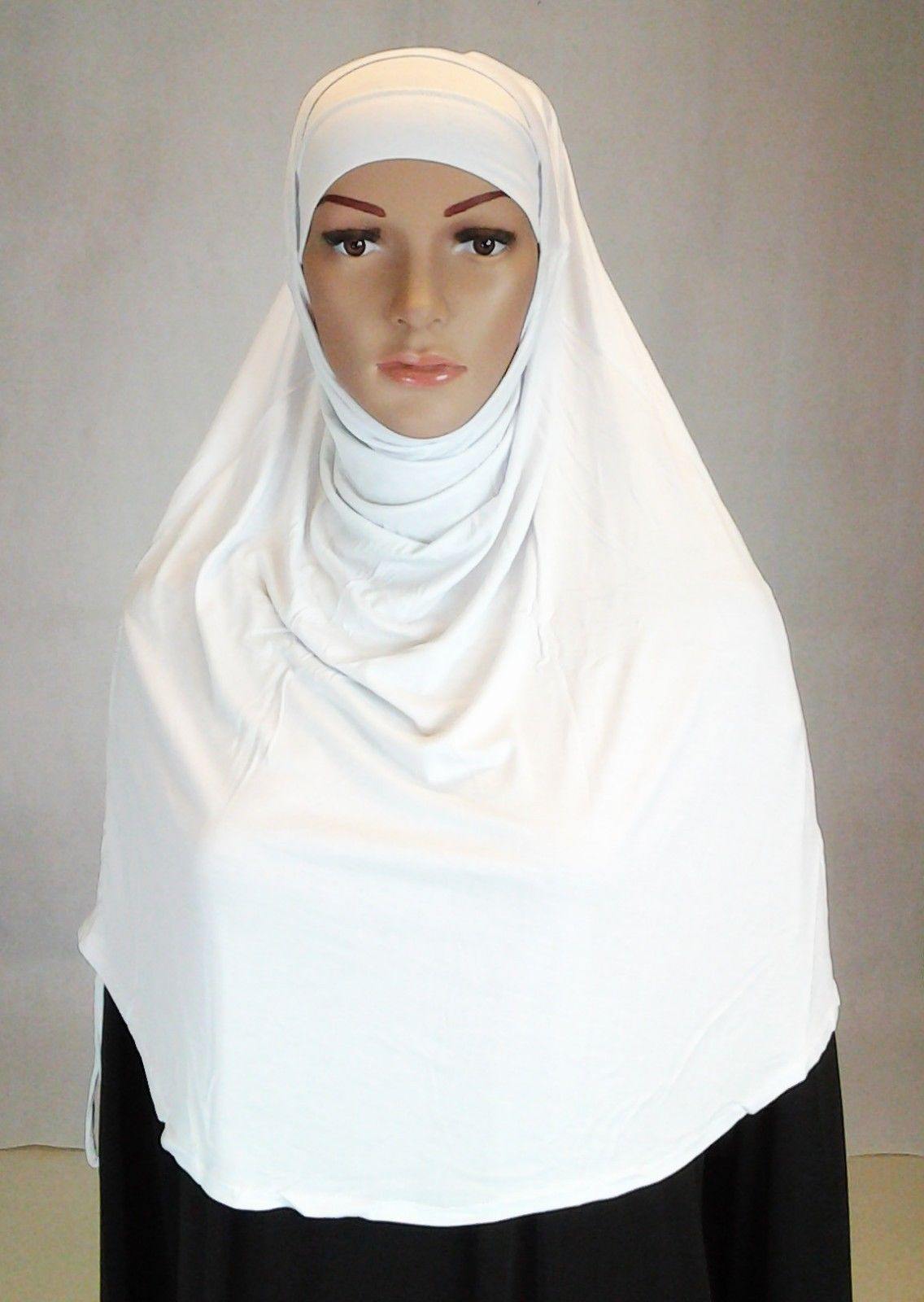 Modal Cotton 2 Piece Amira Hijab Islamic Scarf Shawls Muslim Head Wrap - Arabian Shopping Zone