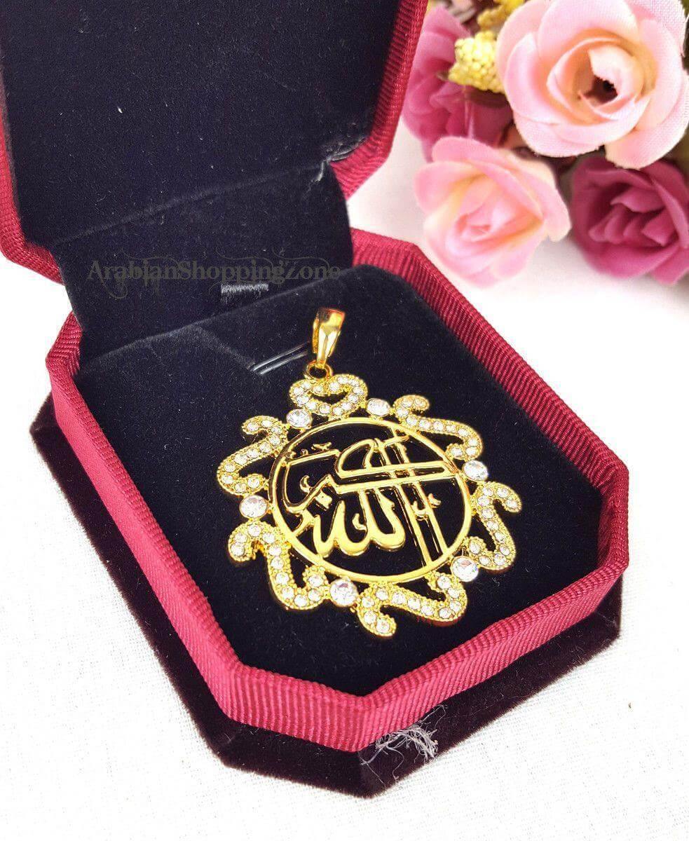 24k Gold Plated Muslim Pendant Copper Necklace - Islamic Shop