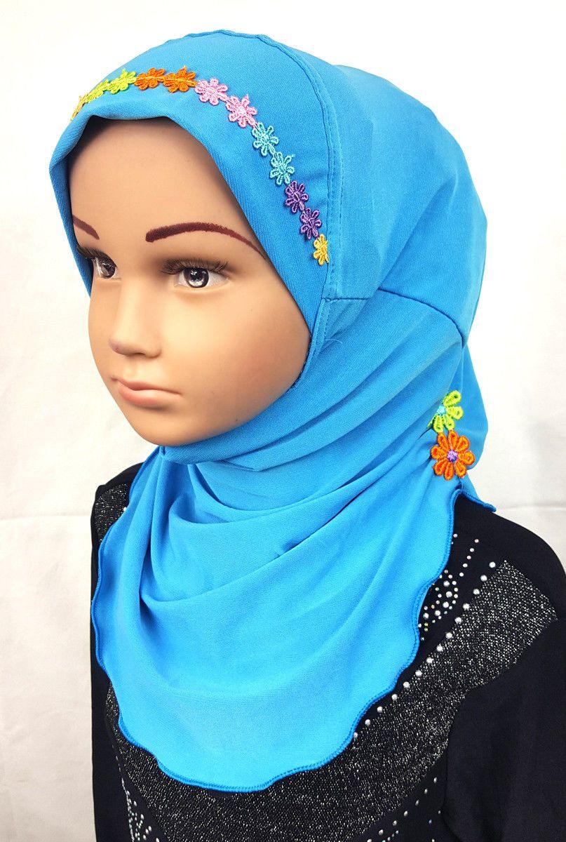 Crystal Hemp Toddler Kids Children Hijab Islamic Scarf Shawls -9397 - Arabian Shopping Zone